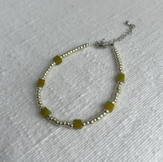 Jade Bracelet - Silver