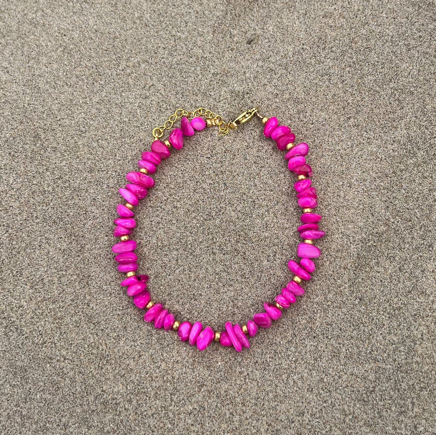 Pink Chip Anklet