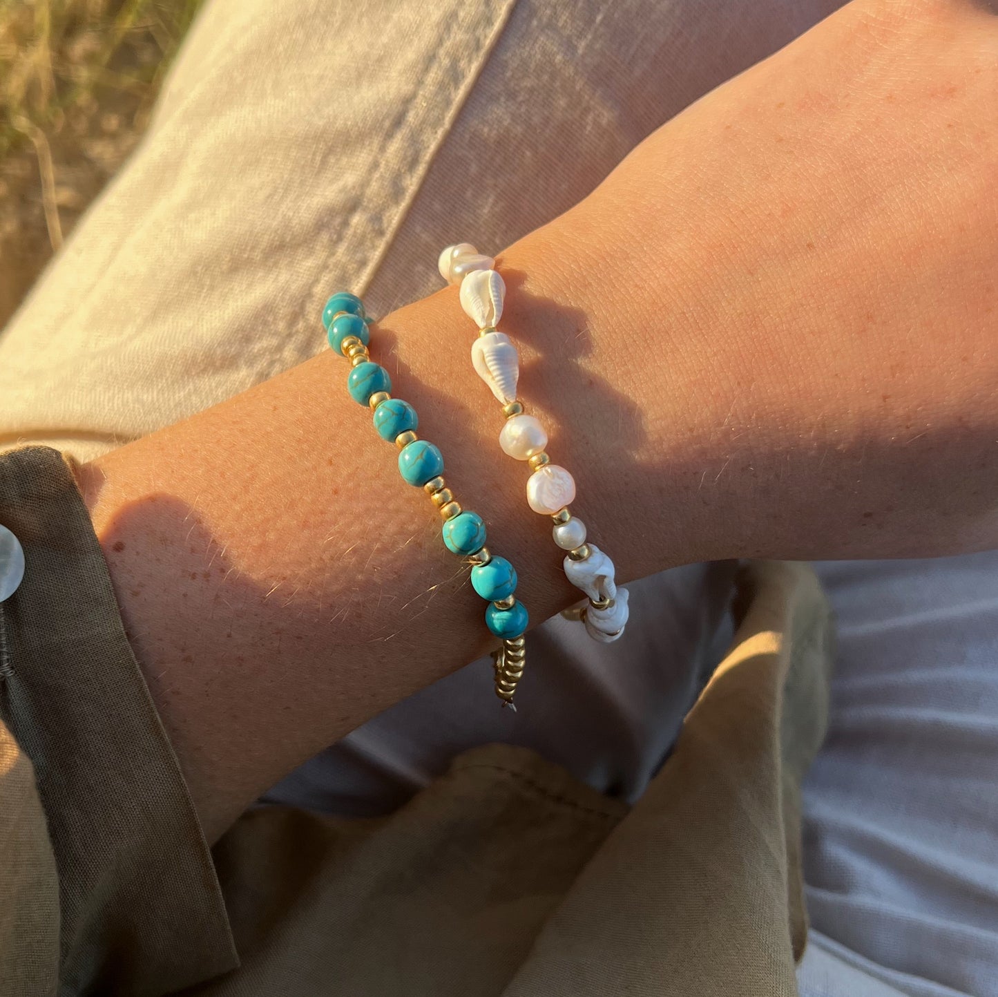 Turquoise & Gold Bracelet