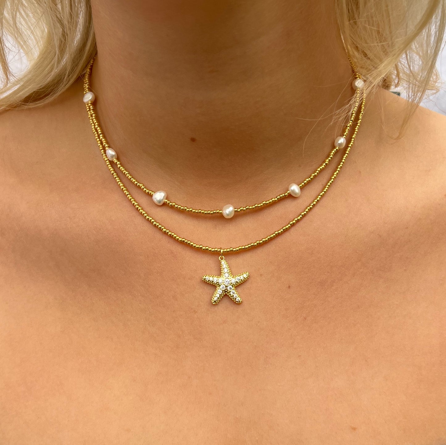 Stella Starfish Necklace - Gold