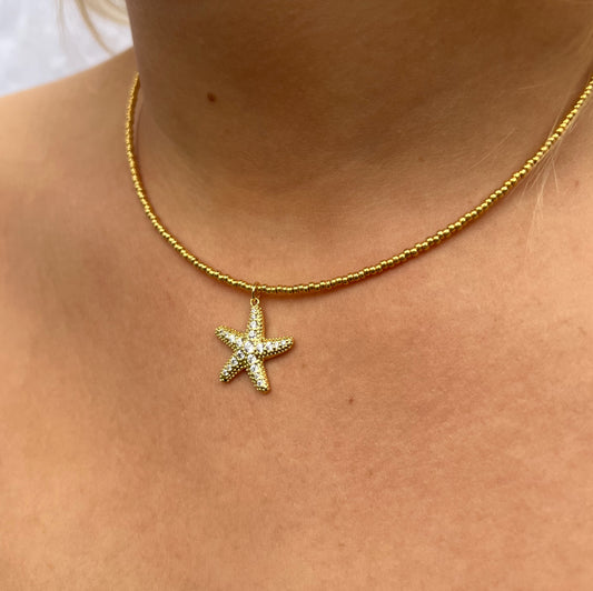 Stella Starfish Necklace - Gold