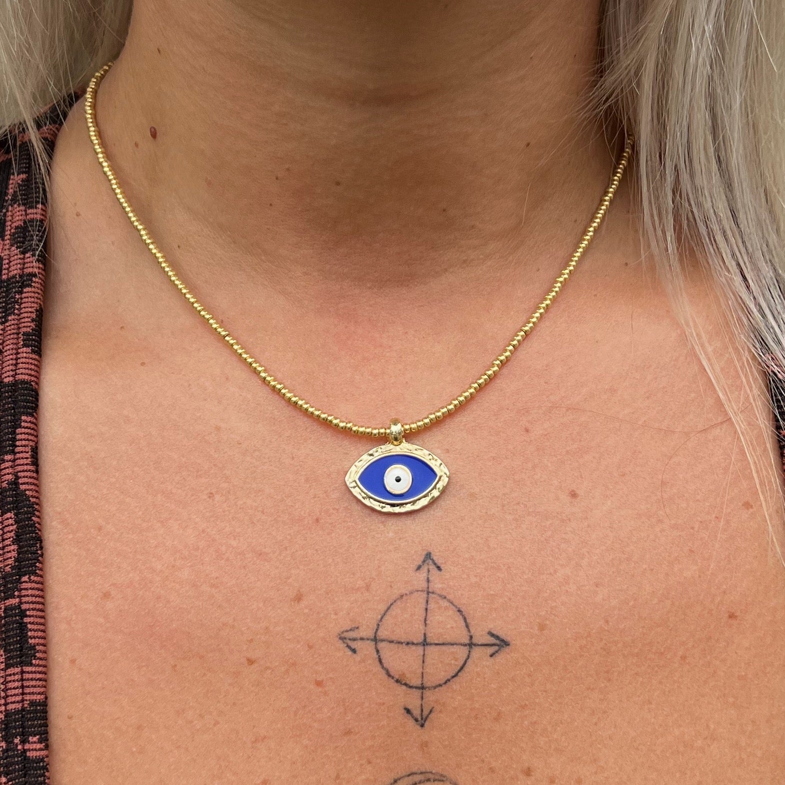 Golden Evil Eye Necklace