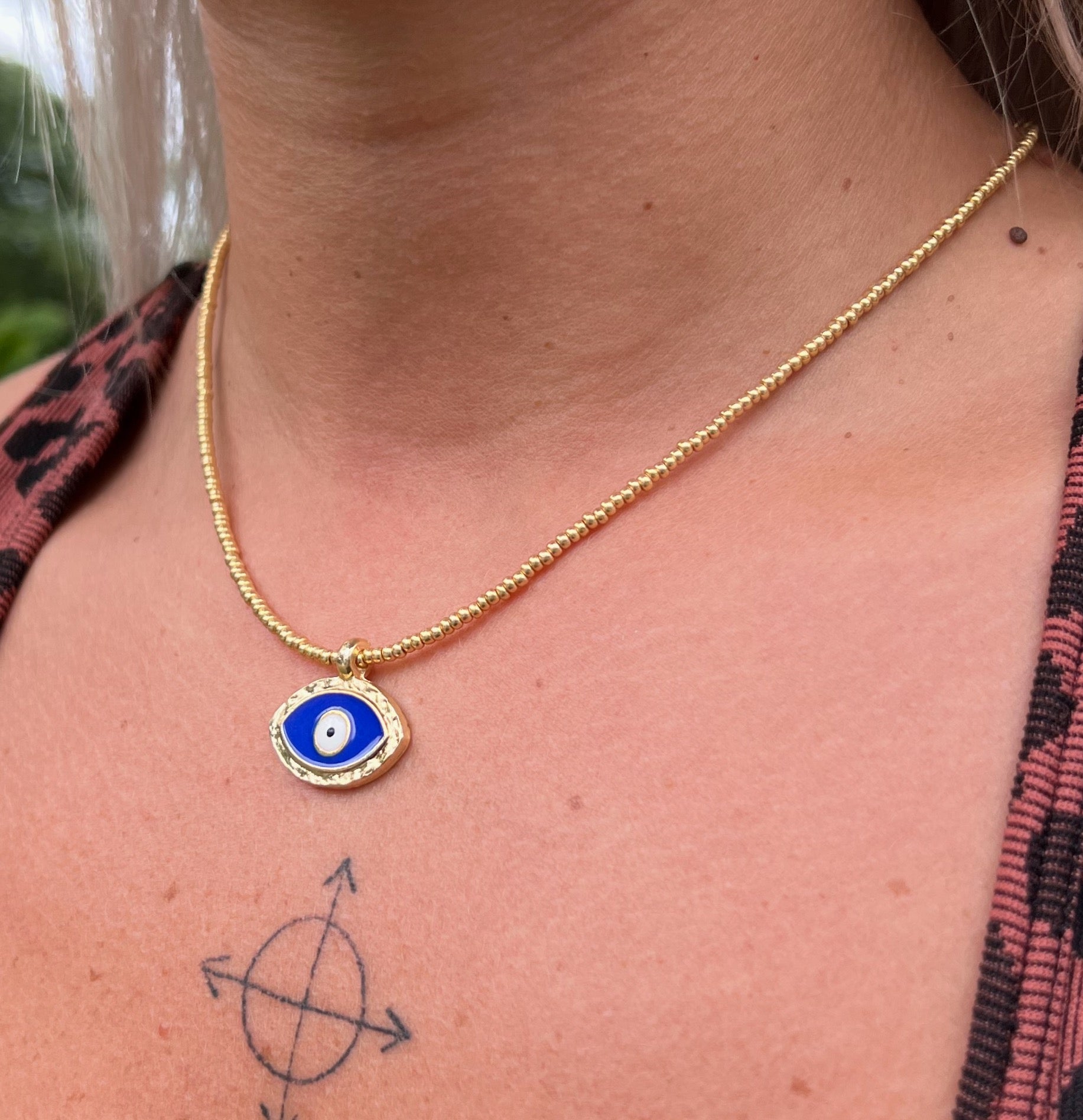 Golden Evil Eye Necklace