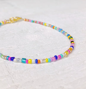 Multicolour Seed Bead Anklet